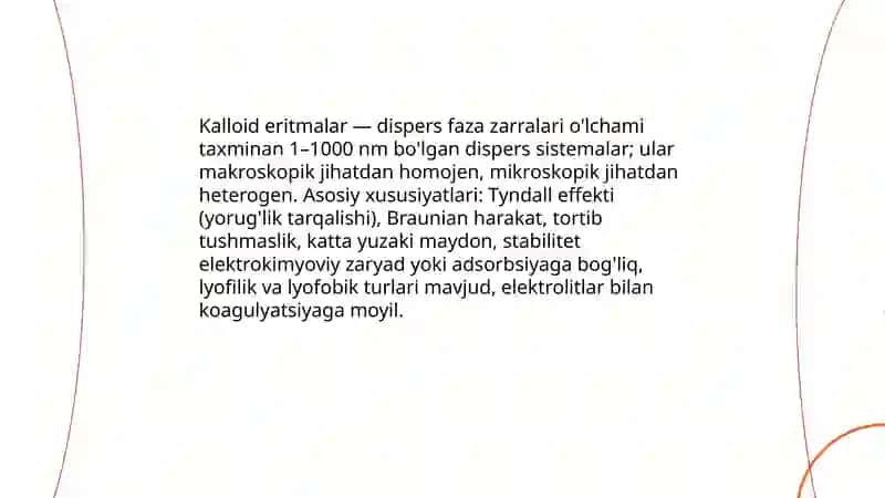 Dispers sistemalar kalloid eritmalar 4