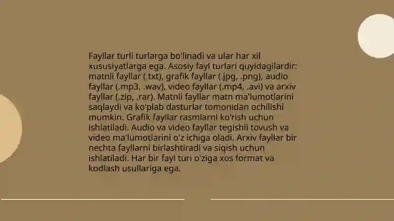 Fayllar bilan kirish-chiqish operatsiyalari 4