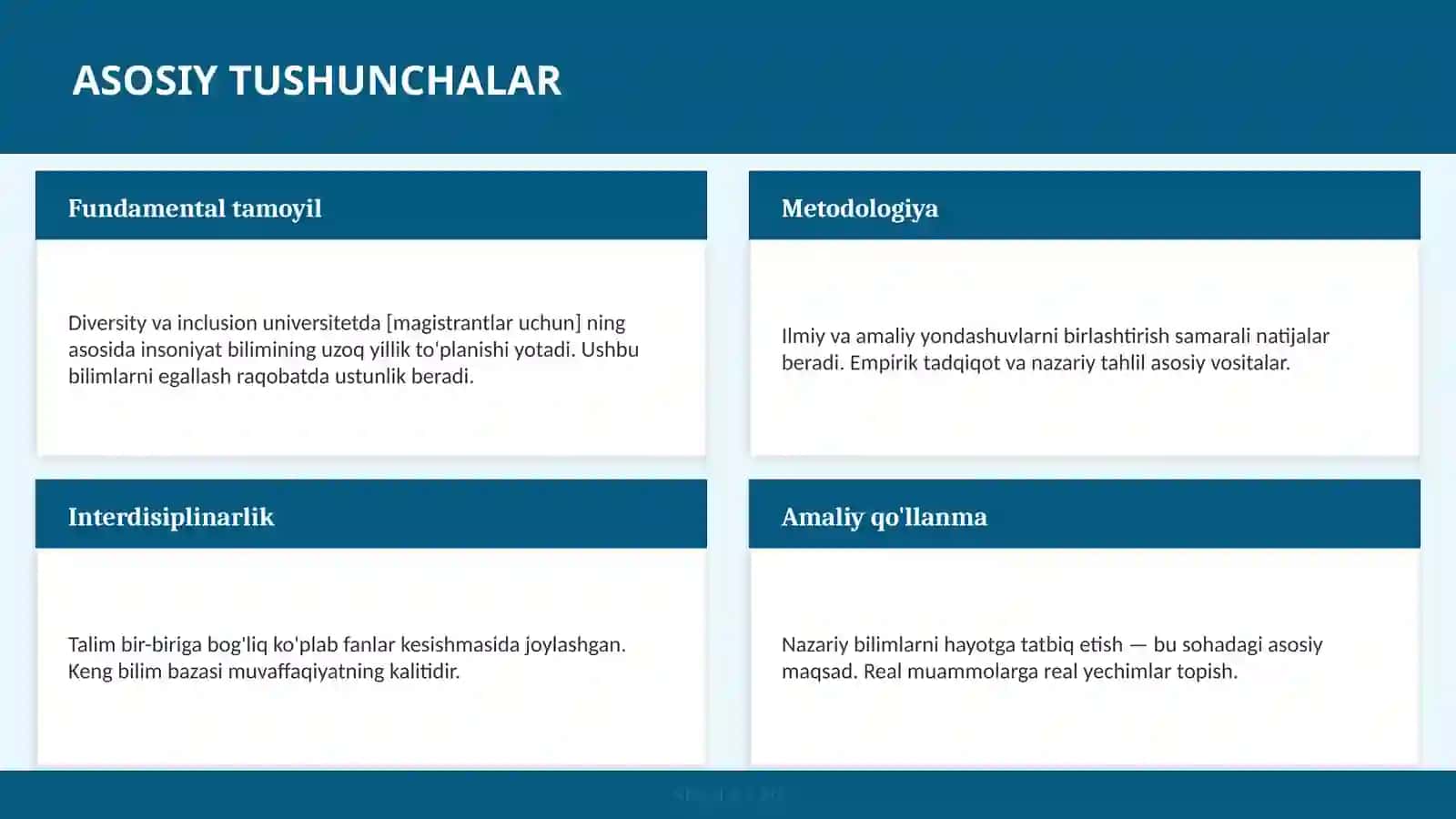 Diversity va inclusion universitetda [magistrantlar uchun] 4