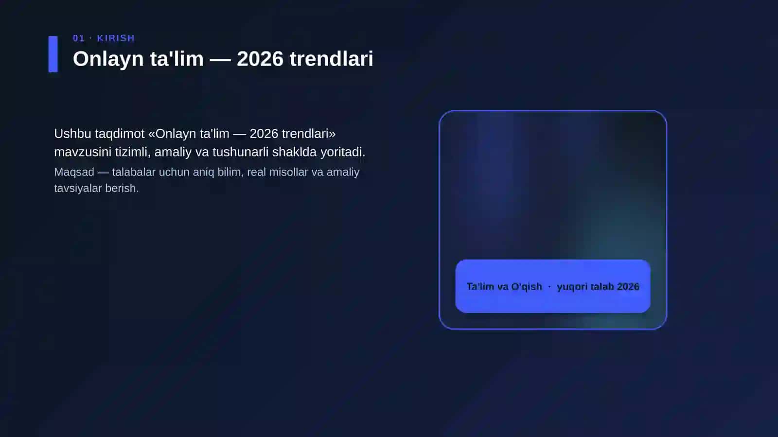 Onlayn ta'lim — 2026 trendlari 4
