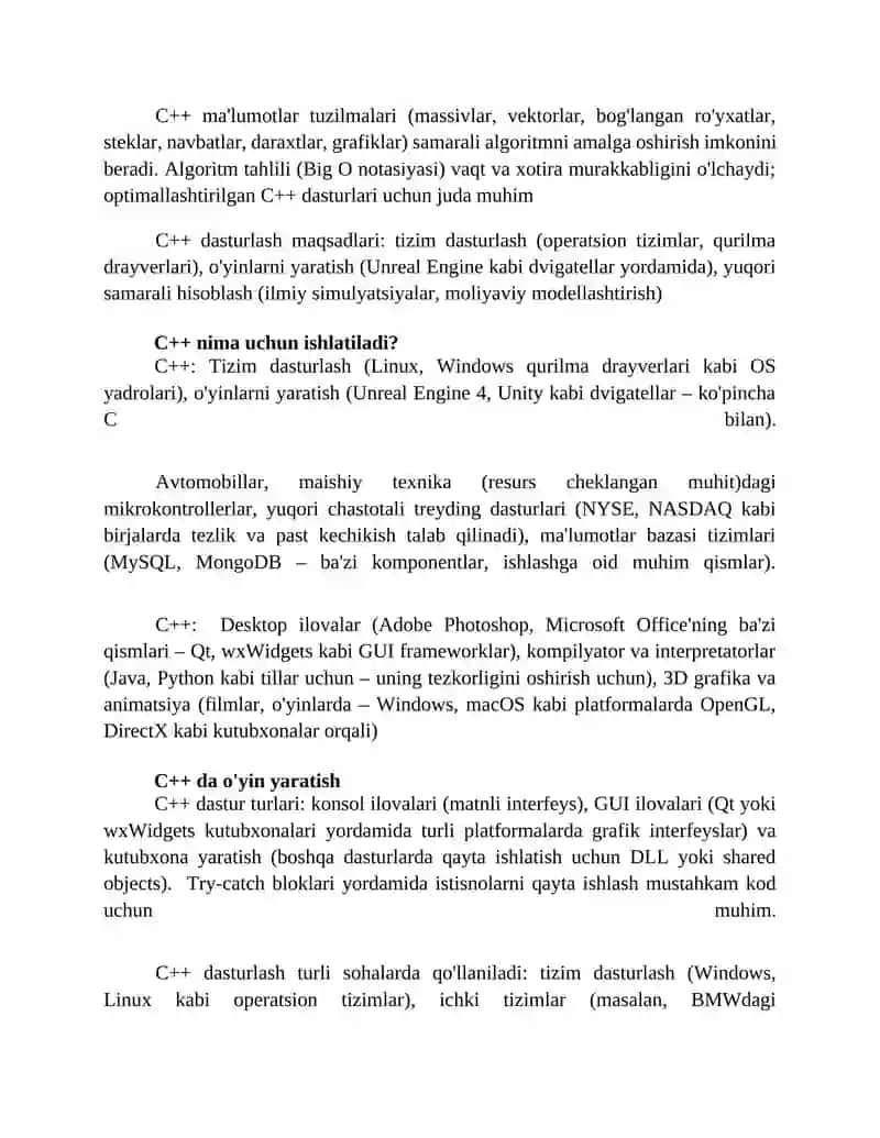 C++ programisining maqsatlari va turlari 4
