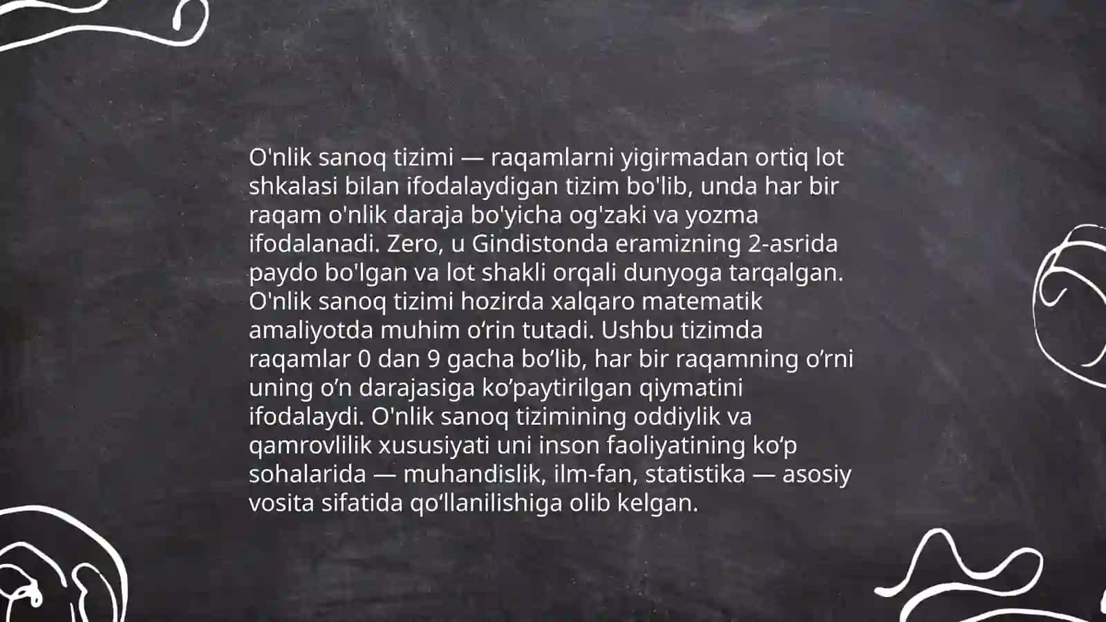 Raqamning ma'nosi va miqdori 4
