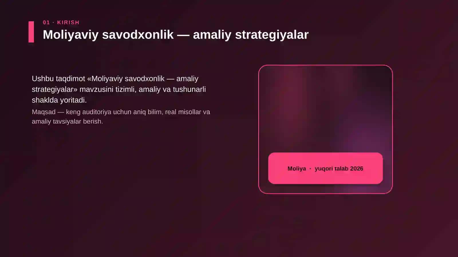 Moliyaviy savodxonlik — amaliy strategiyalar 4