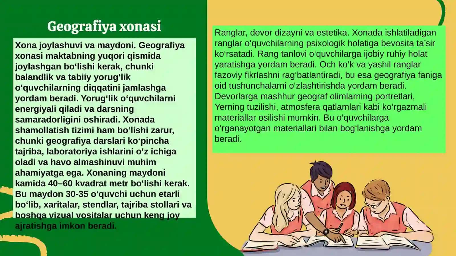 Geografiya xonasini tashkil etish 4