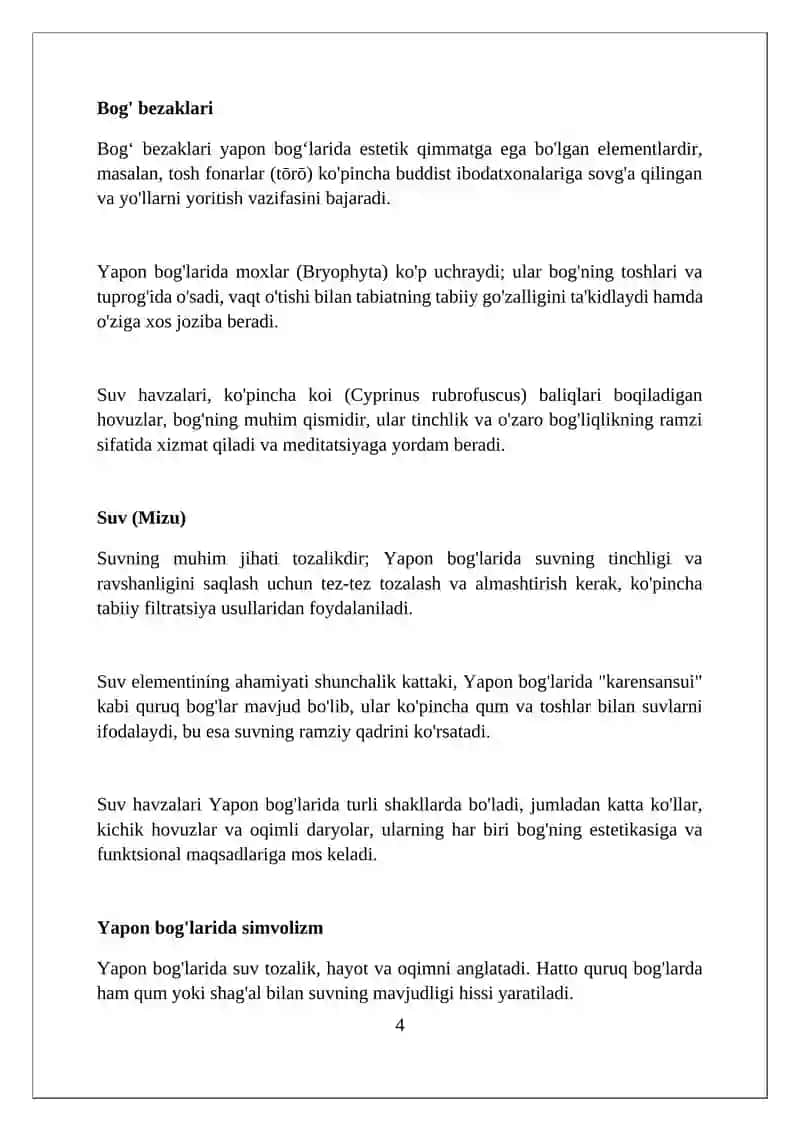 Yapon bog'lari haqida 4