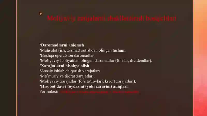 MOLIYAVIY NATIJALARNI ANIQLASH 4