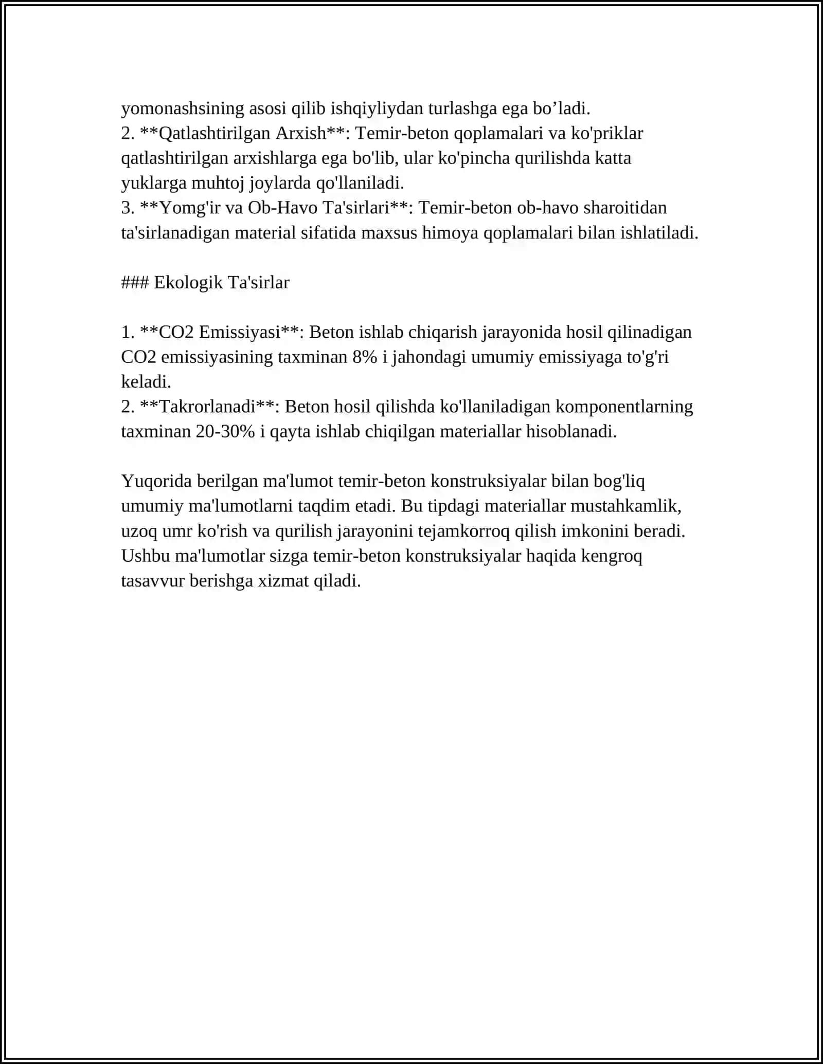 LISTLI KONSTRUKSIYALAR VA REZURVORLAR 4