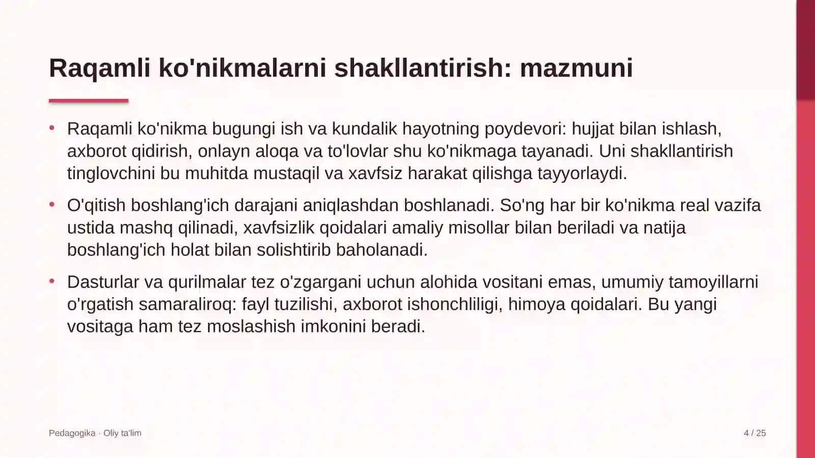 Elektron hukumat tizimida raqamli ko'nikmalarni shakllantirish 4