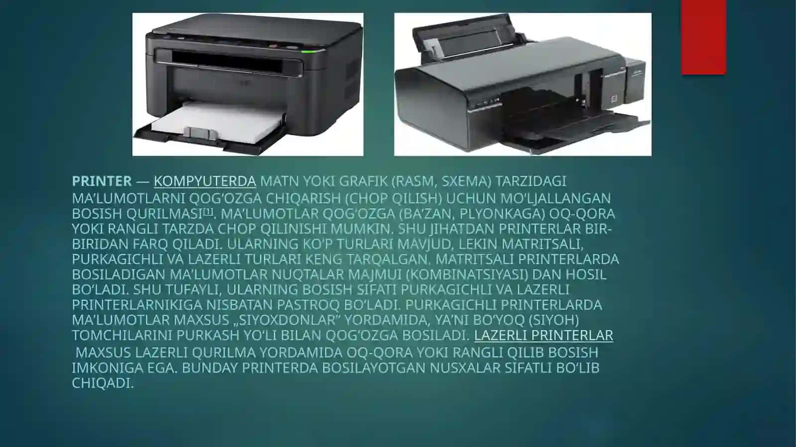 Printer va qoshimcha qurilmalar 4