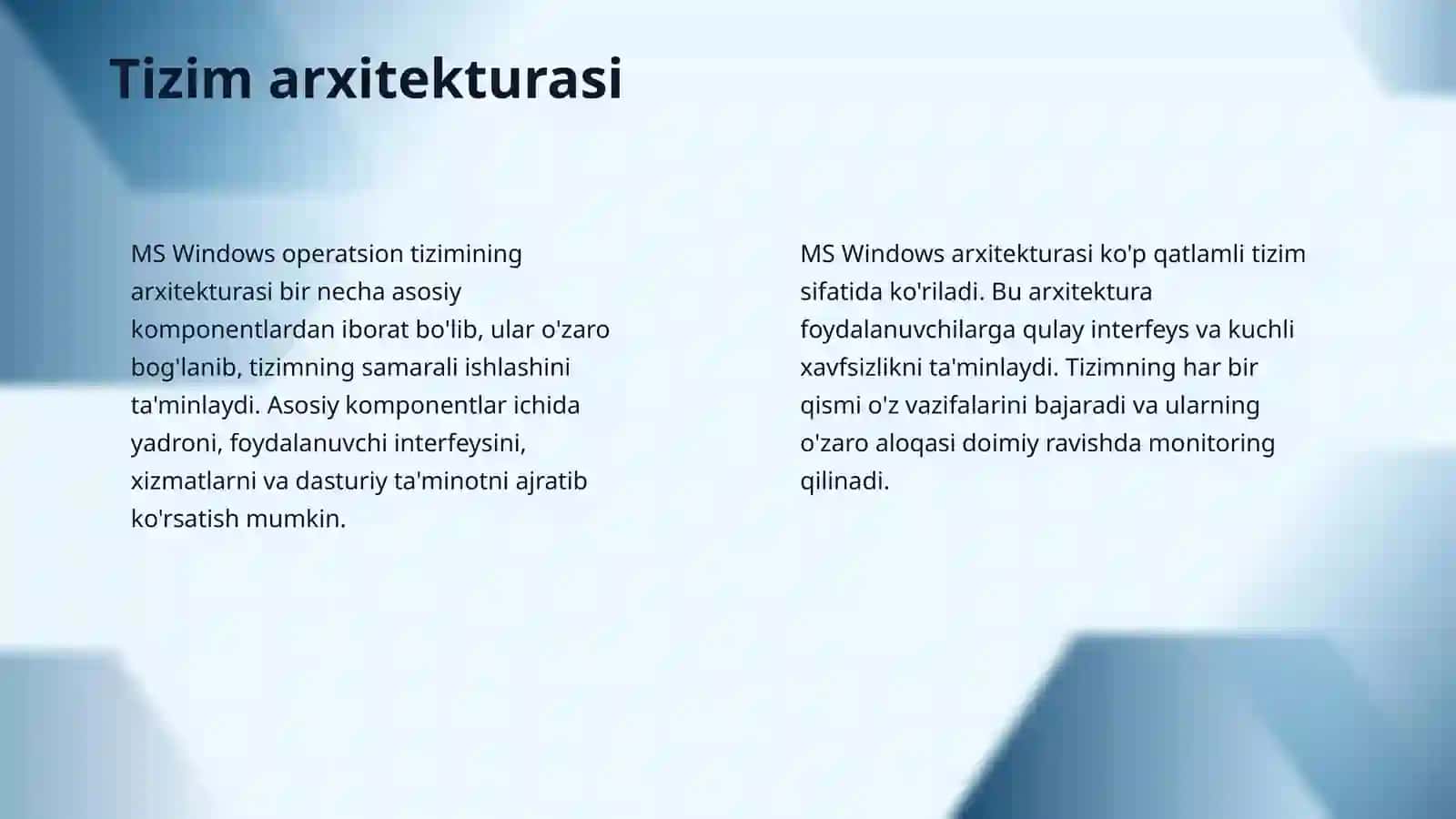 MS Windows operatsion tizimi 4