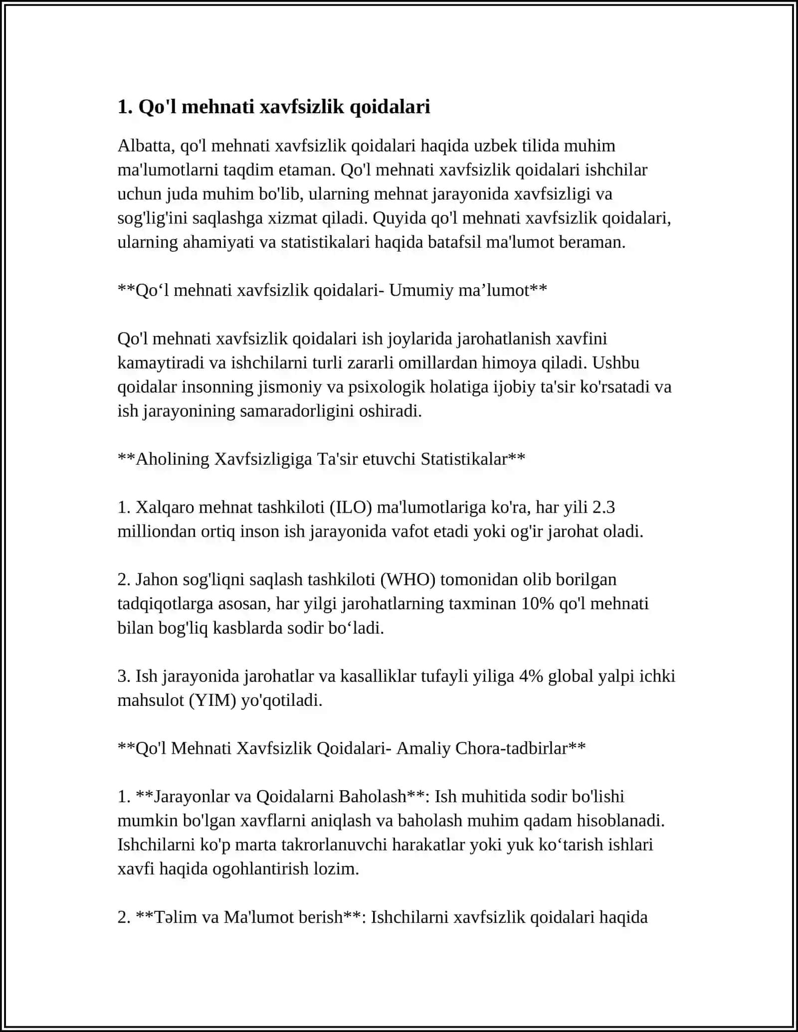 TEXNOLOGIYA DARSLARIDA QO'L MEHNATIDAN FOYDALANISH TALABLARI 4