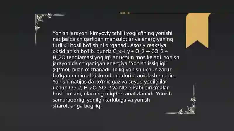 Yonish turlari haqida koʻnikmalar 4