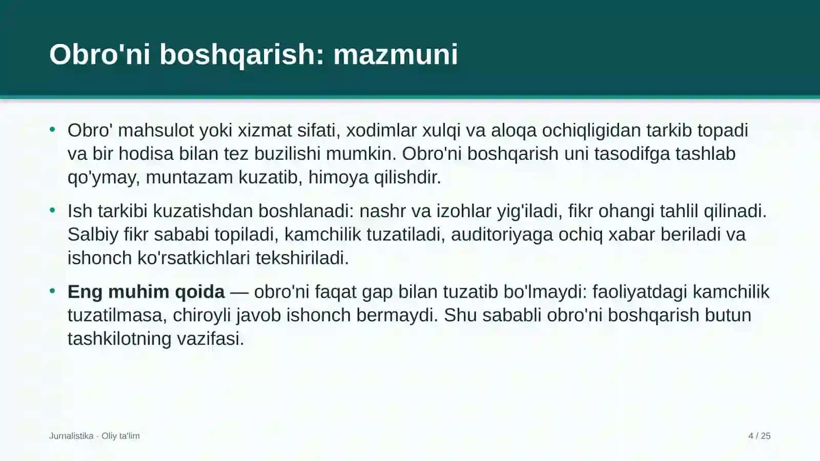 Hayvonot bog'larida obro'ni boshqarish 4