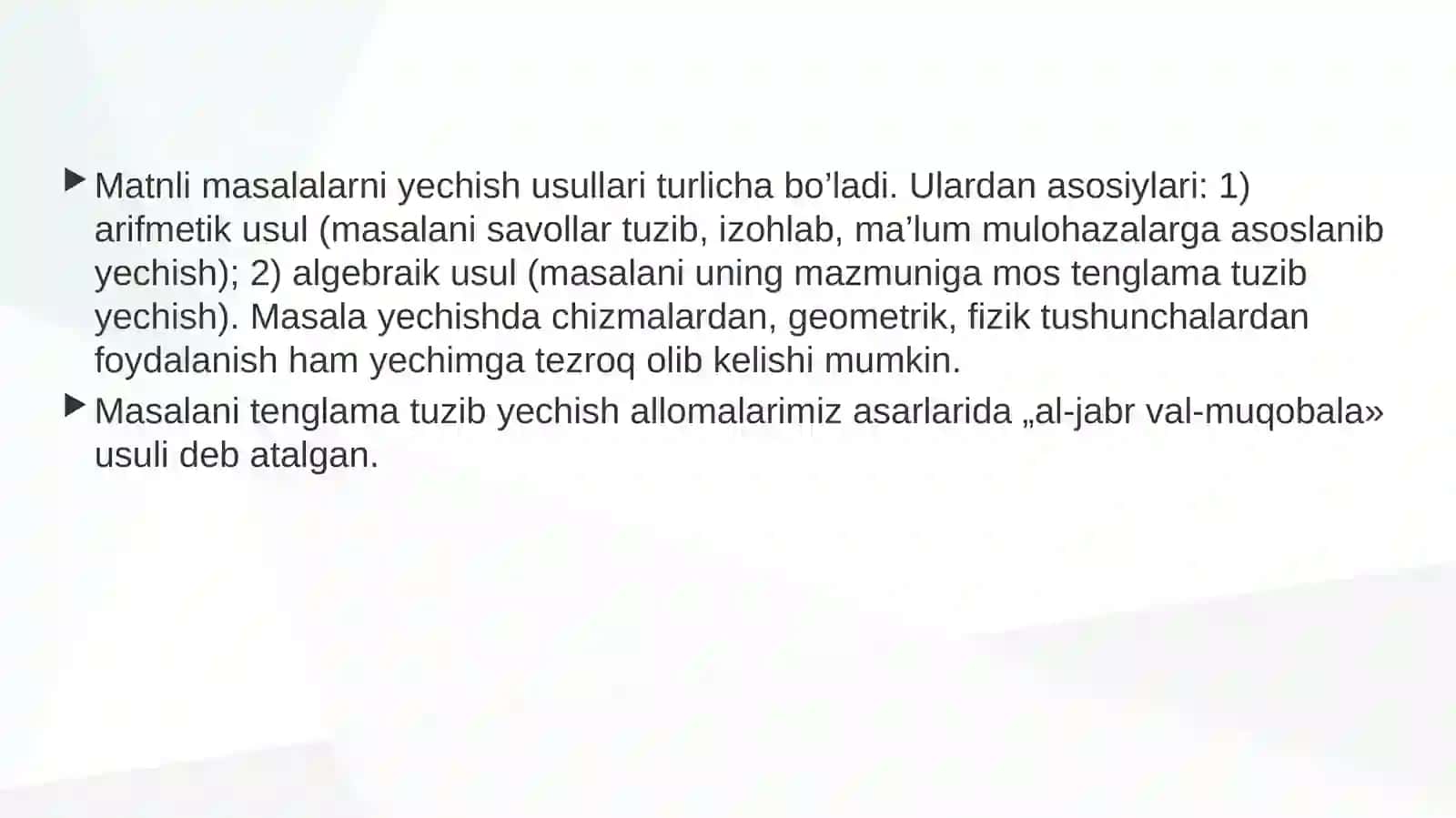 Matnli masalalar 4