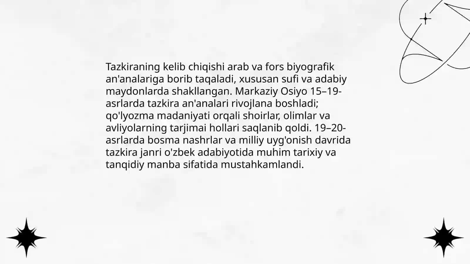 Tazkira janri haqida 4