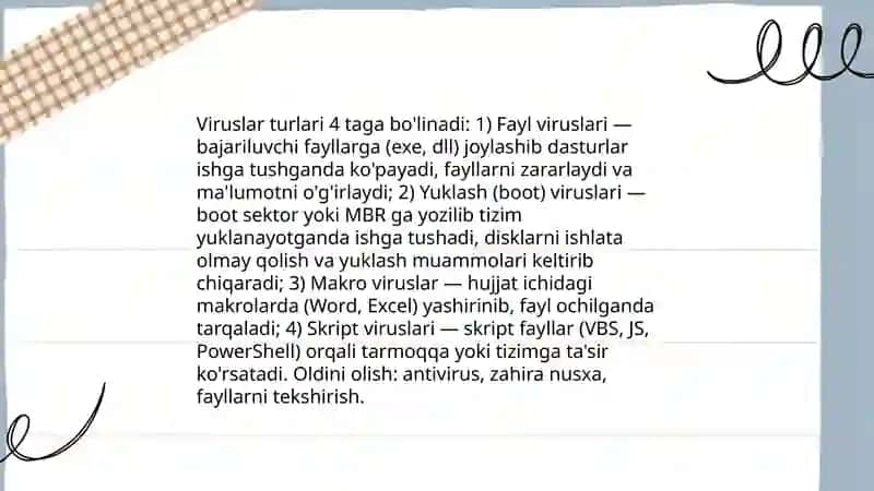KOMPYUTER VIRUSLARI VA HIMOYALANISH USULLARI 4