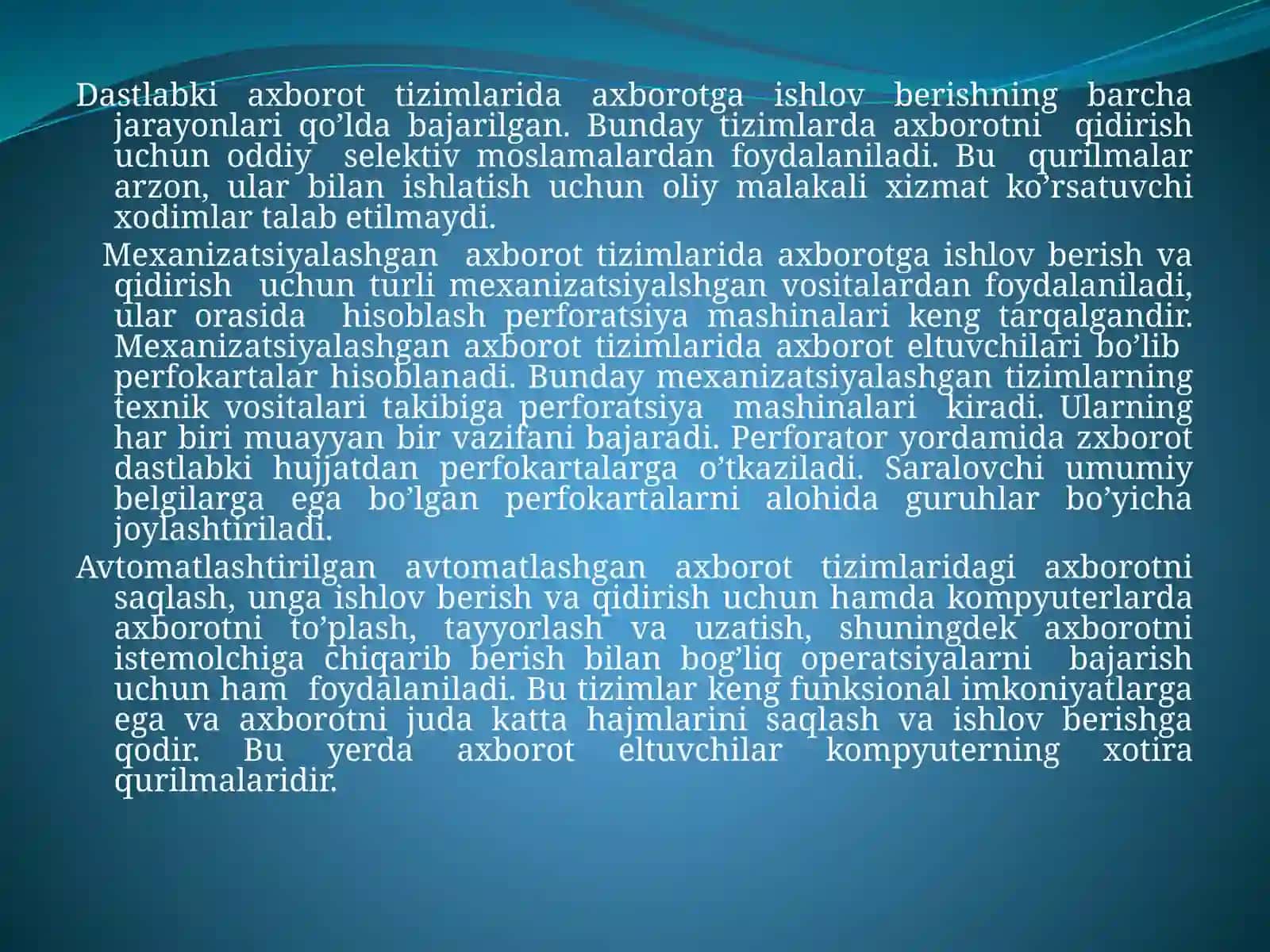 Axborot tizimlarining yaratilishi, ularning funksiyalari va ularni joriy etish jarayonlari 4