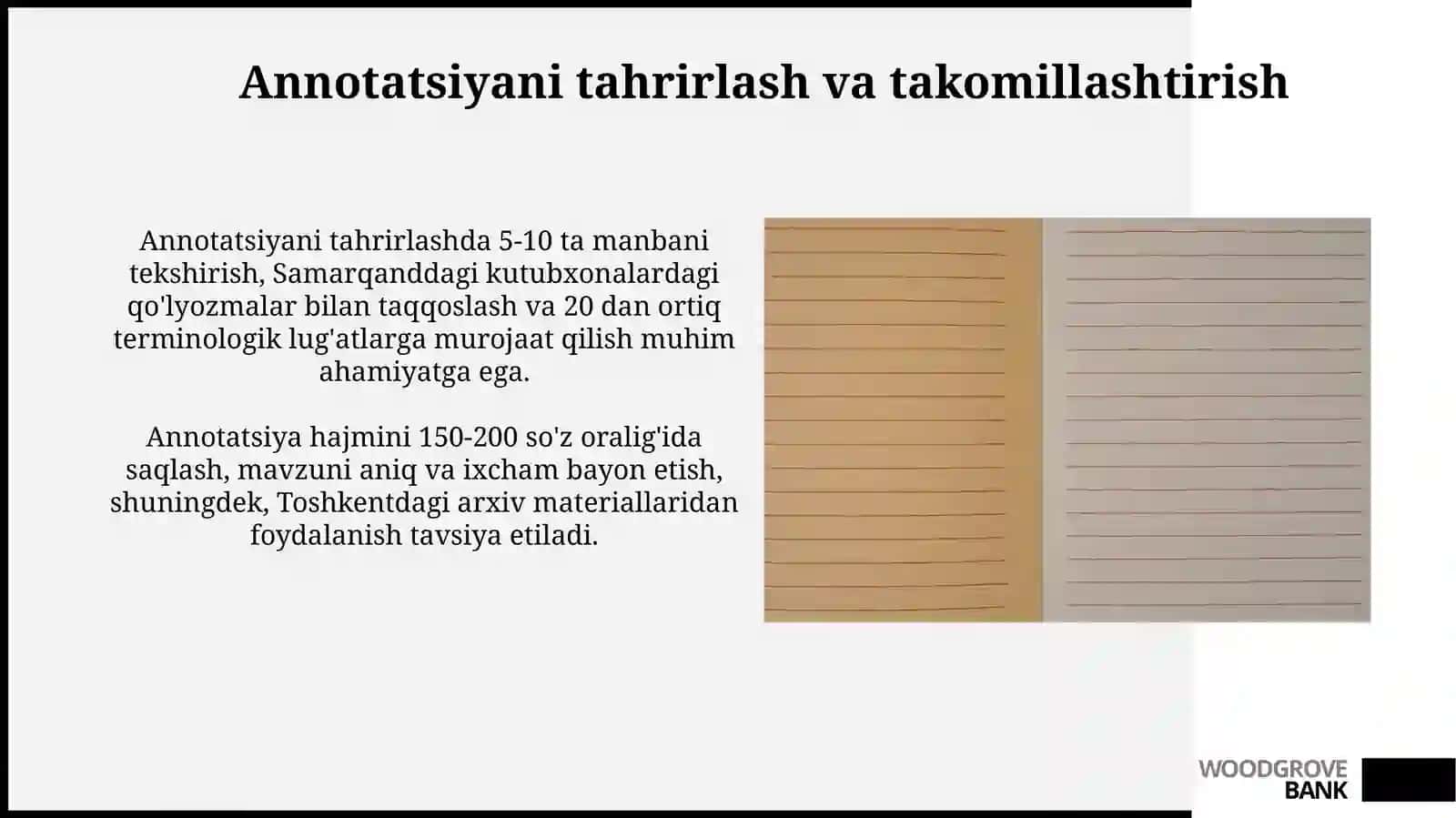 Annotatsiyasi Yozish: Qo'lanmasi 4