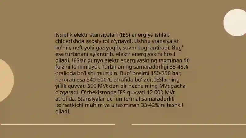 Issiqlik Elektr Sitansiyalari 4