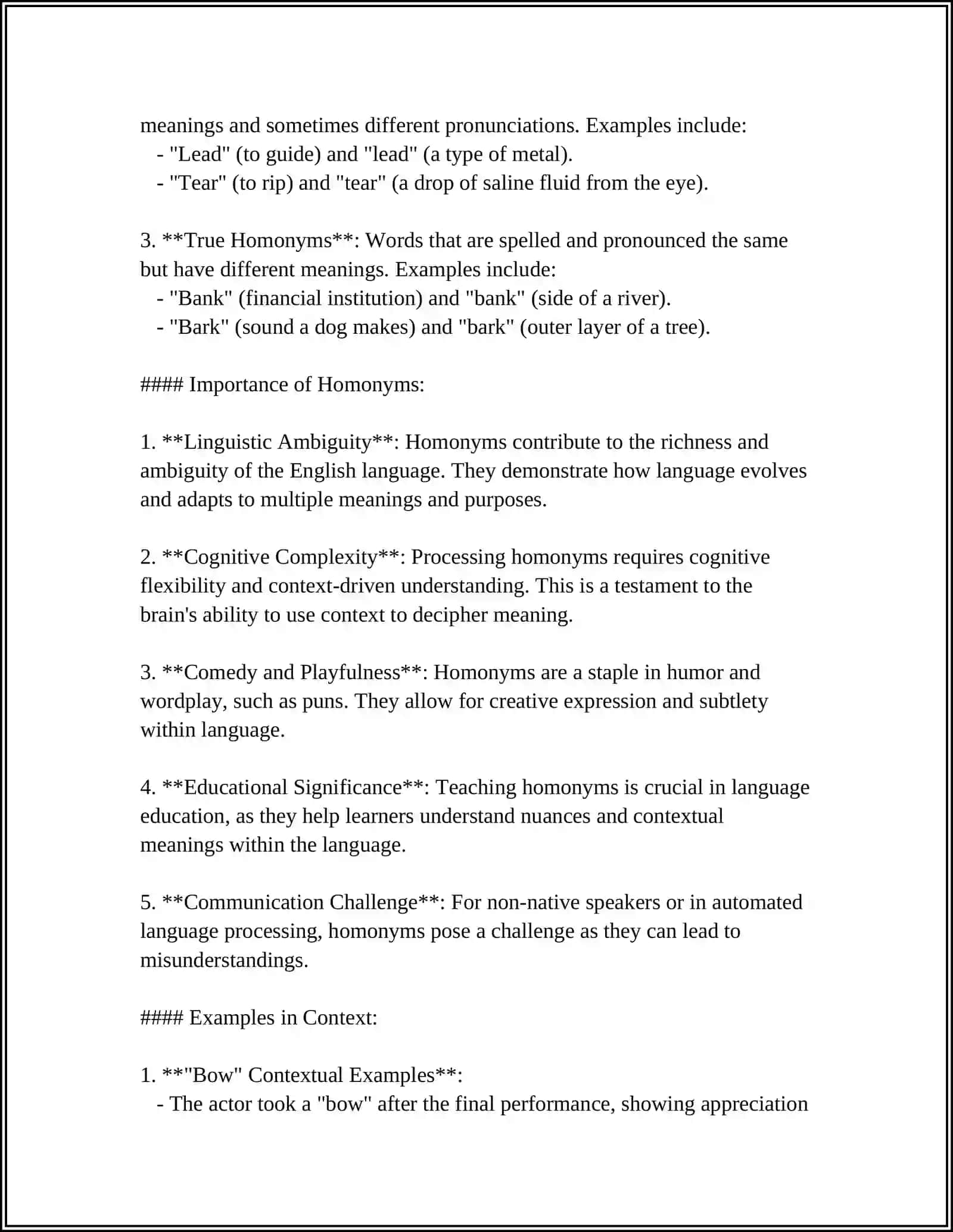 HOMONYM AND ITS TYPES 4