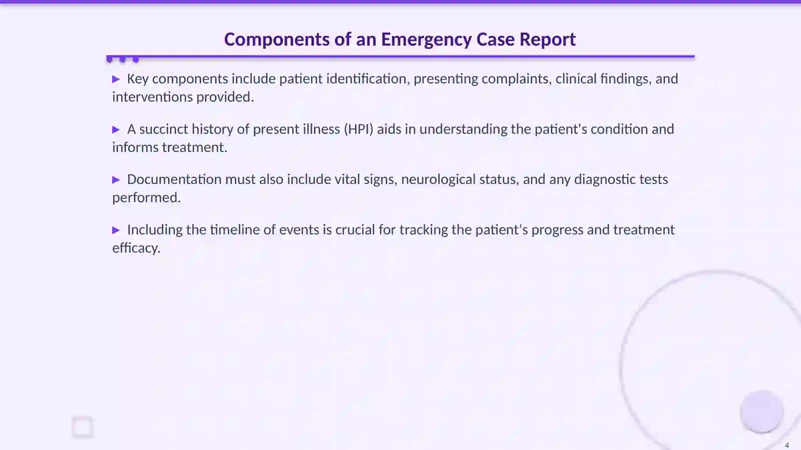 Emergency Case Documentation: A Doctor's Report 4