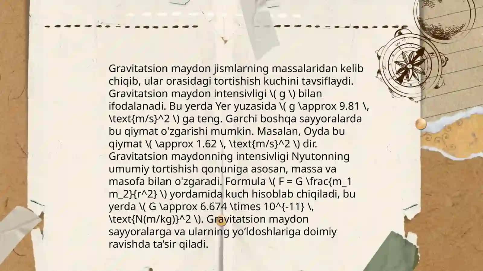 Gravitatsiya qonuni 4