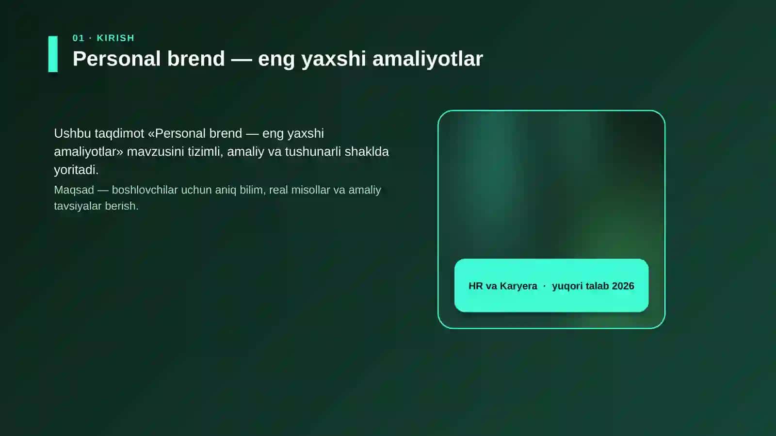 Personal brend — eng yaxshi amaliyotlar 4