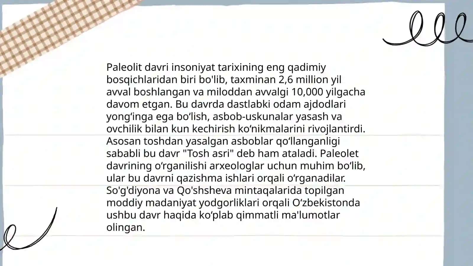 Paleolet davri va uning yodgorliklari 4