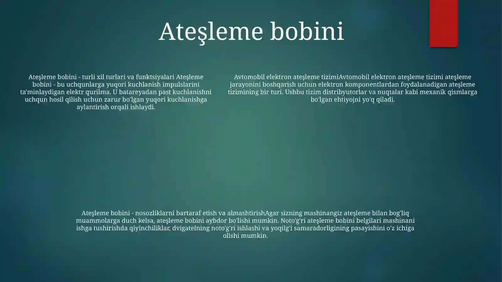 Avtomobillarni Elektron O'TOldirishTizimi 4