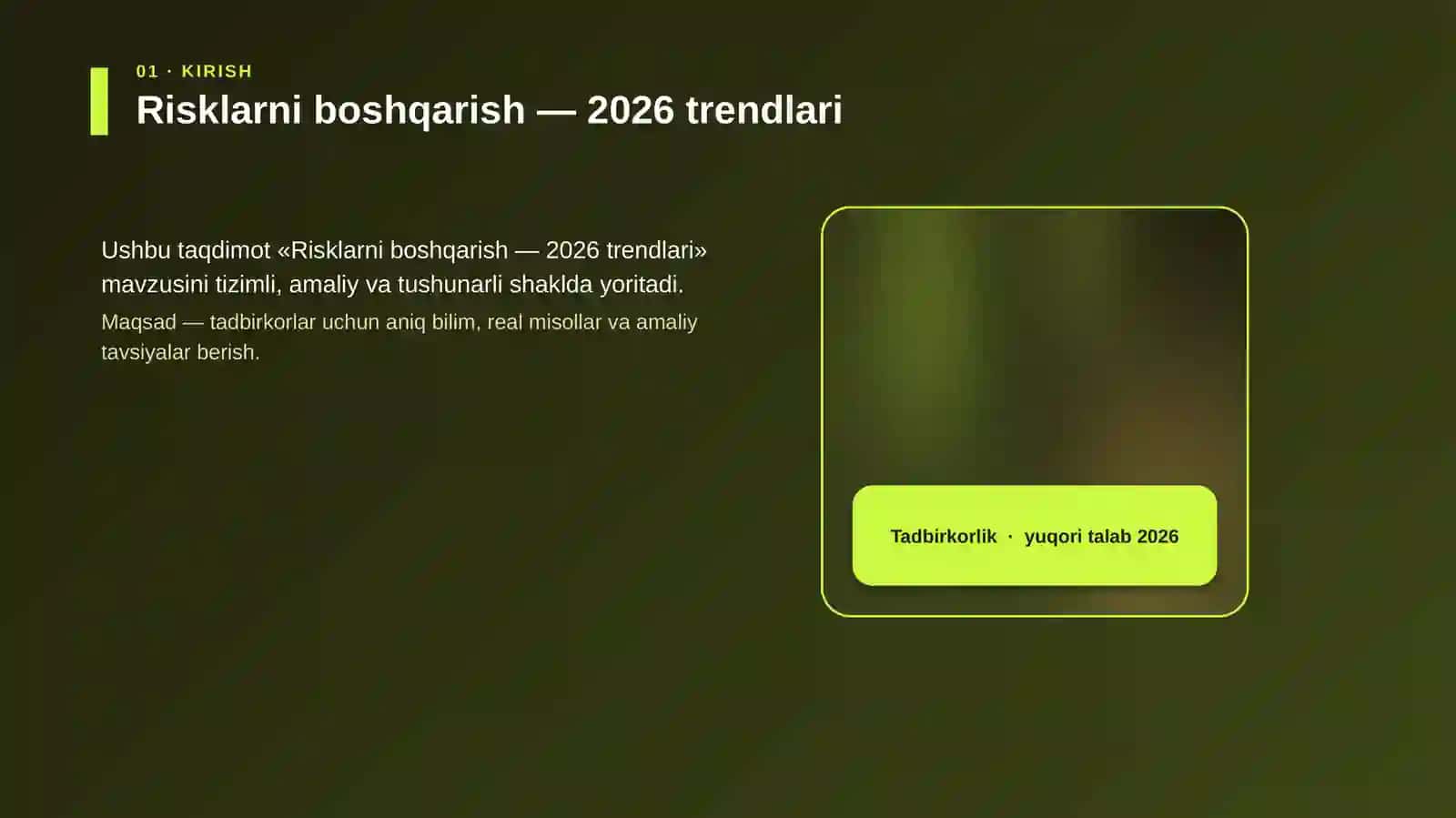 Risklarni boshqarish — 2026 trendlari 4