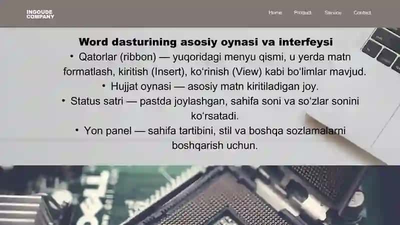 Microsoft Word dasturida ishlash 4