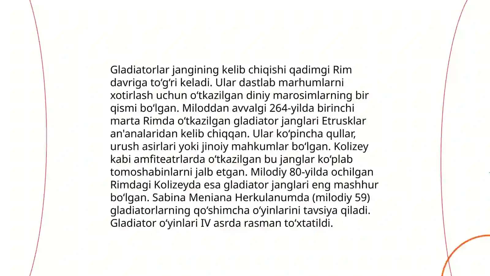 Gladiatorlar jangi va kelib chiqishi 4