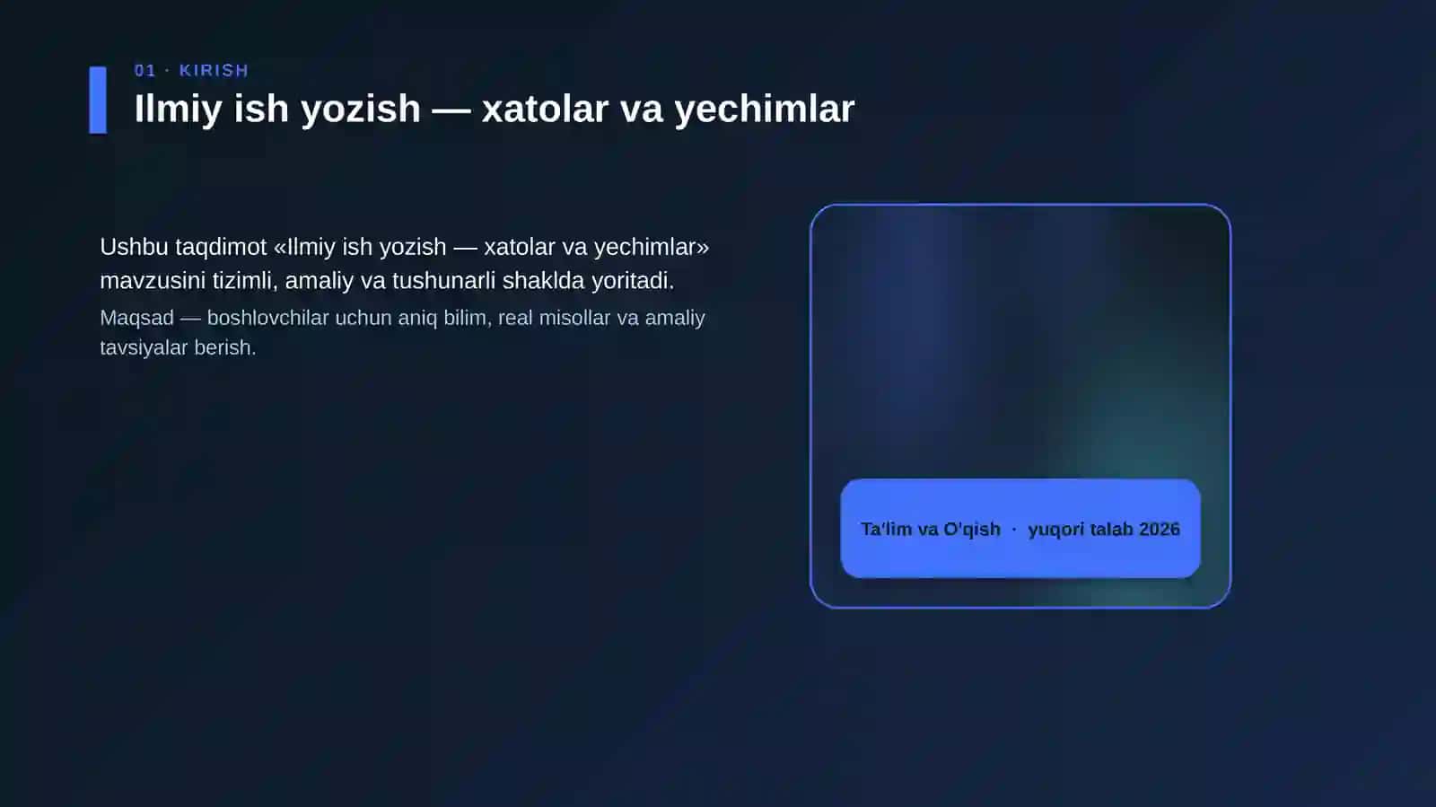 Ilmiy ish yozish — xatolar va yechimlar 4