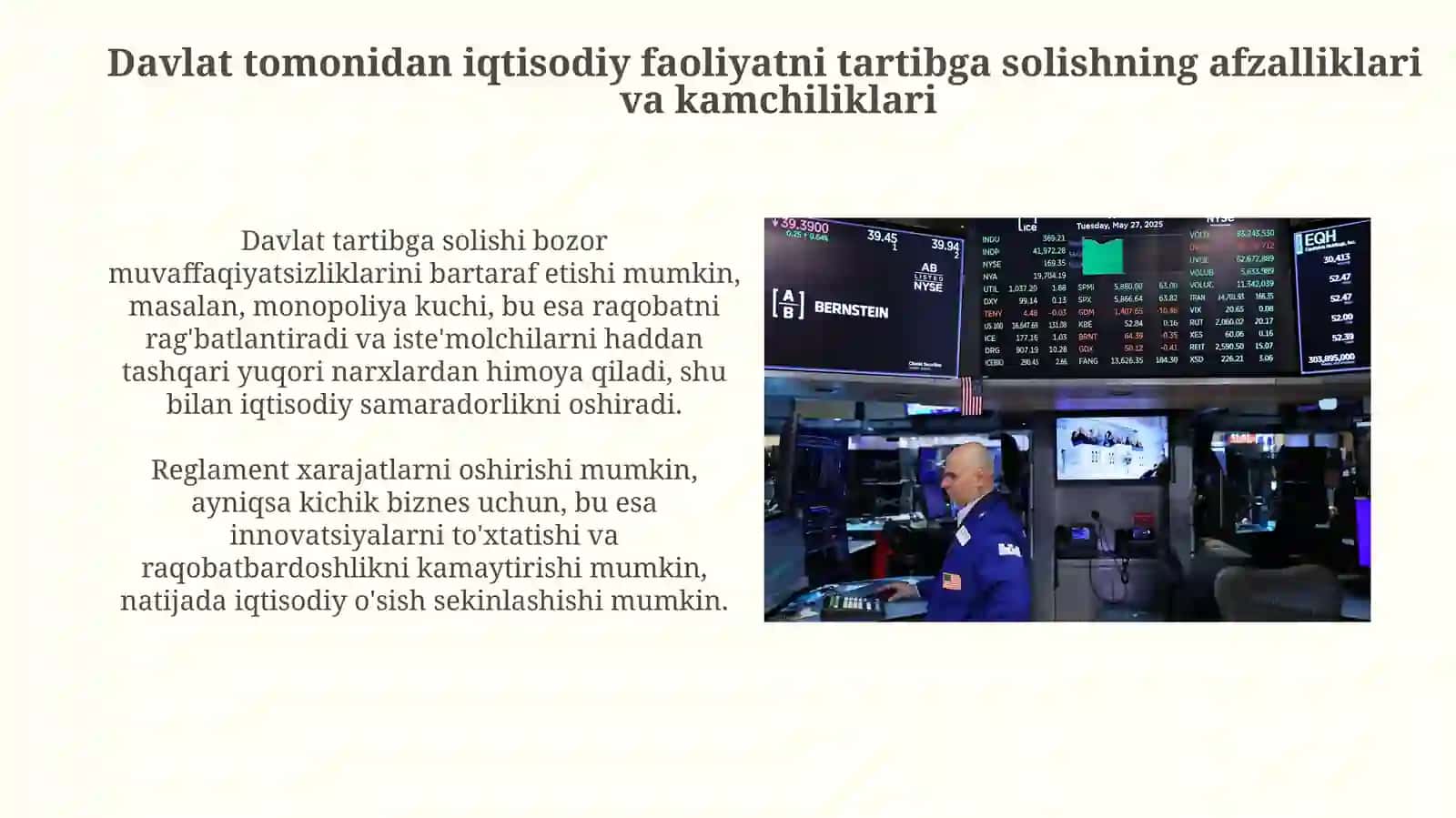 Tartibga solishning iqtisodiy, ijtimoiy va ekologik ta'siri 4
