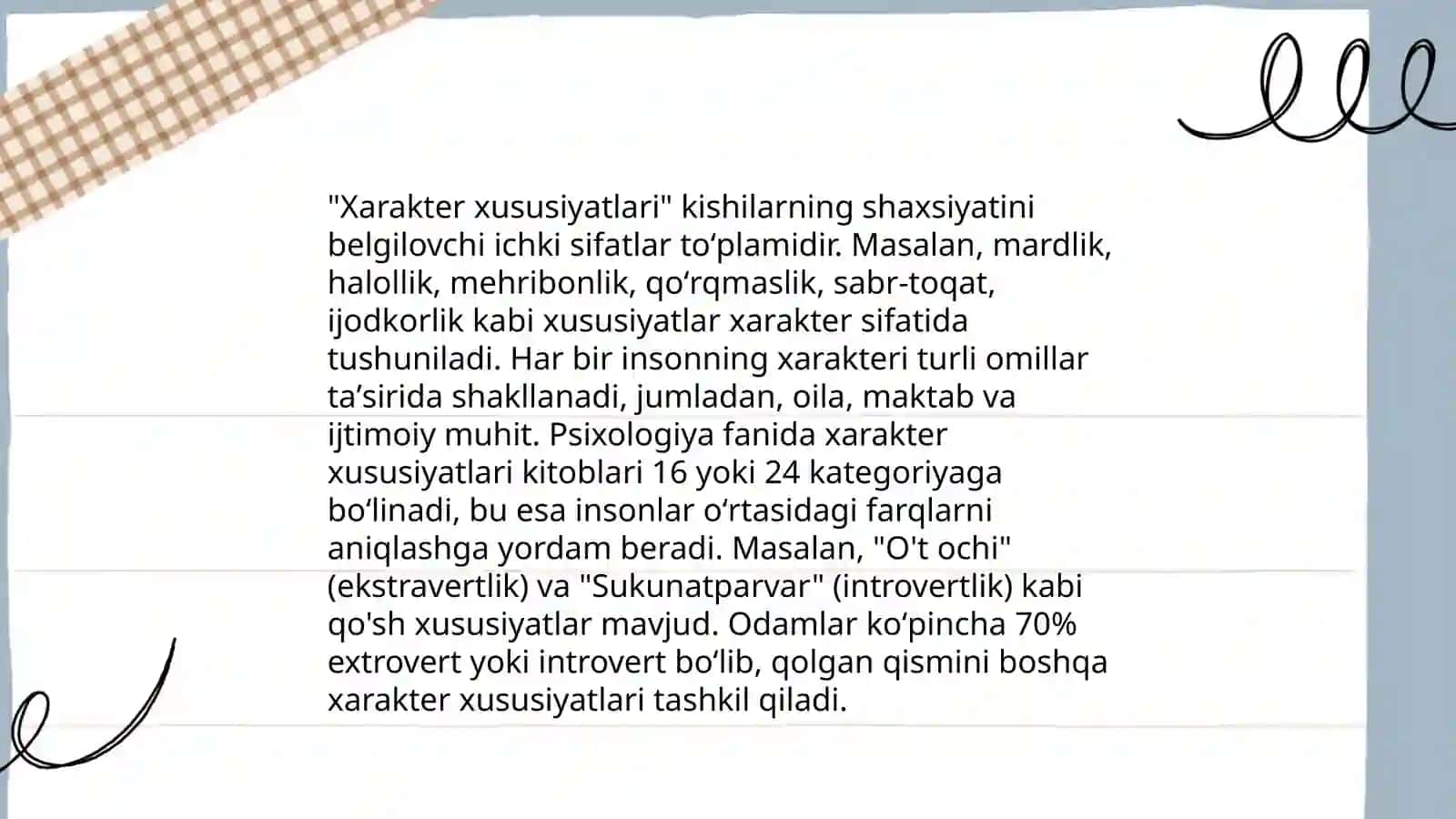 Xarakter va uning xossalari 4