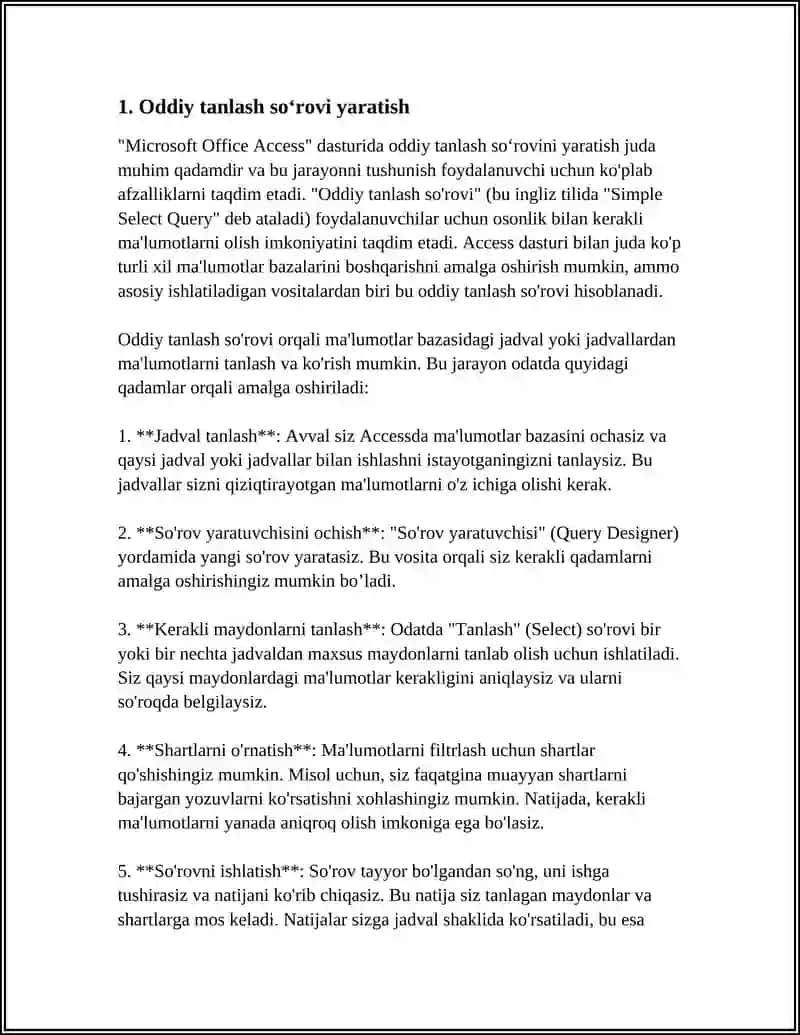 MICROSOFT OFFICE ACCESS DASTURI 4