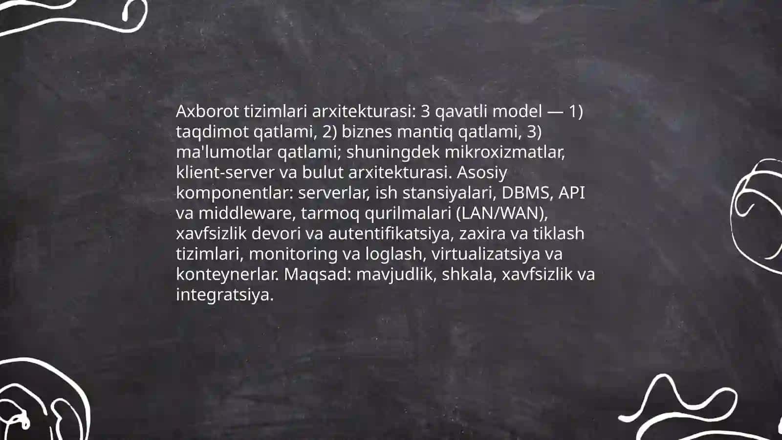 Axborot tizimlari 4