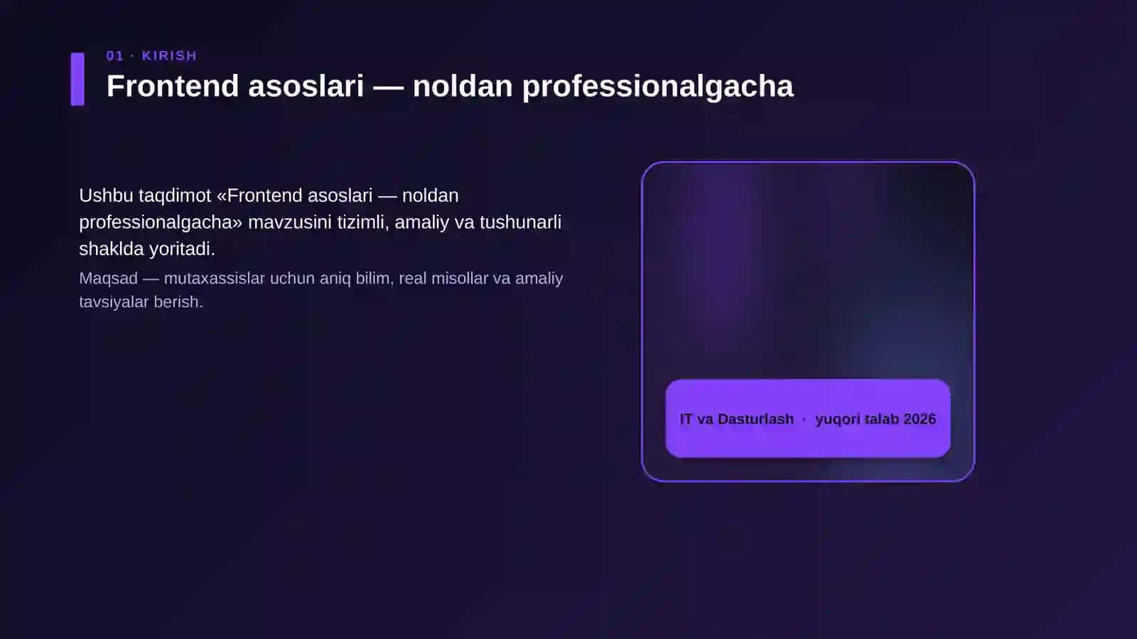 Frontend asoslari — noldan professionalgacha 4