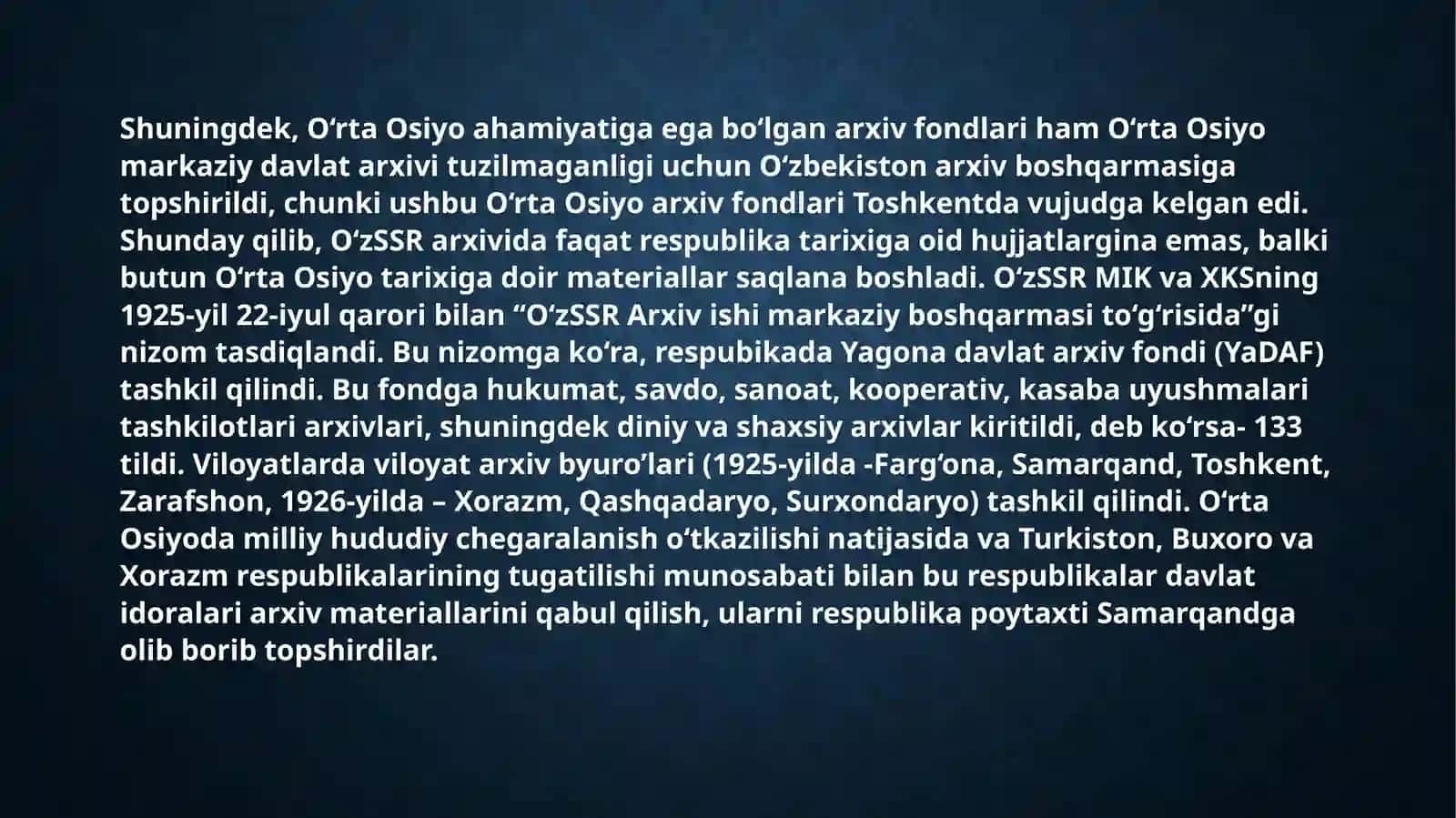 Arxiv ishini boshqarish tarixi 4