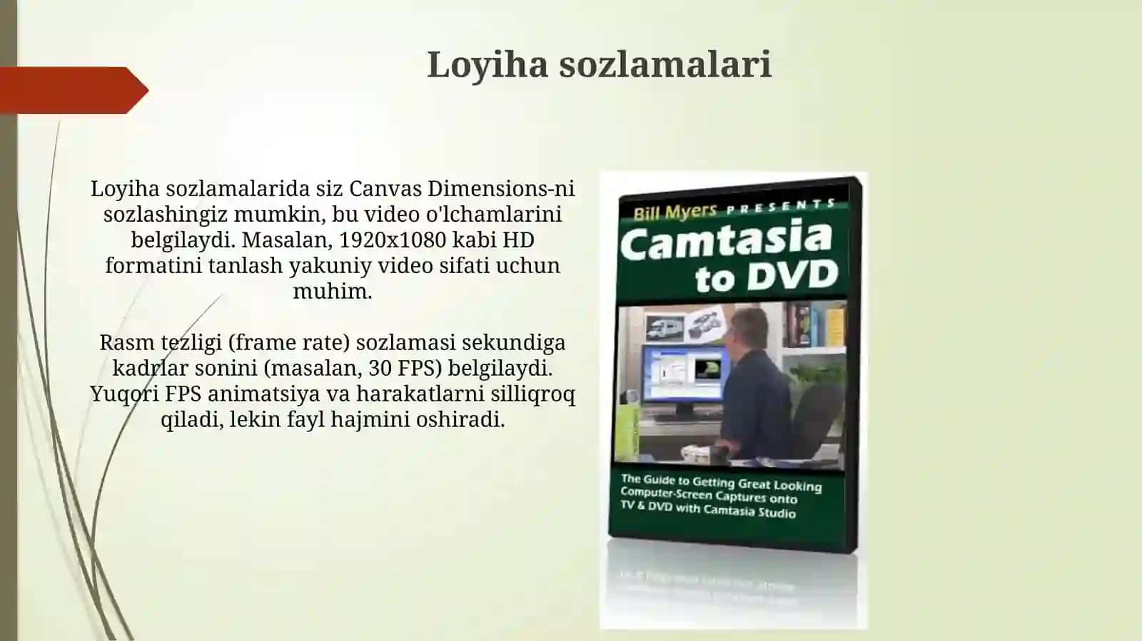 Camtasia Studiodasturini sozlash 4