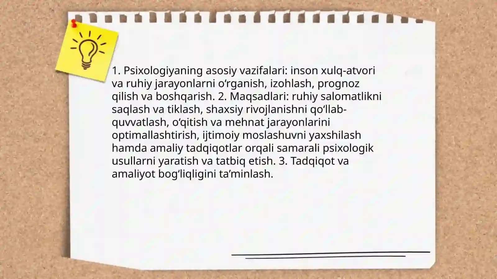Psixologiya fanining vazifalari,predmeti 4