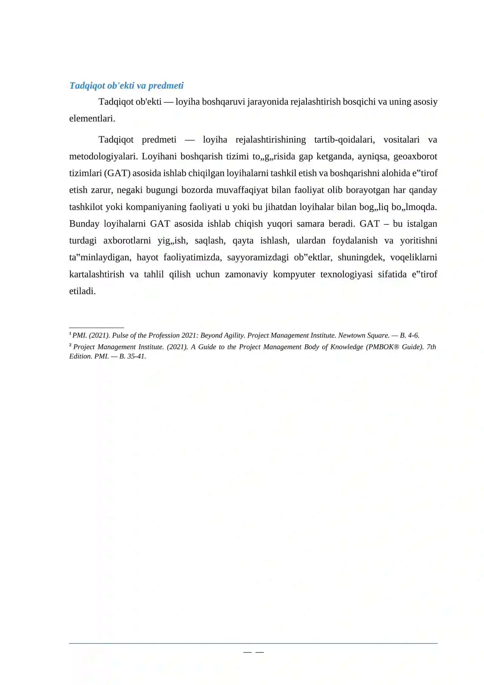 LOYIHALARNI REJALASHTIRISHNING ASOSIY TARTIB-QOIDALARI 4