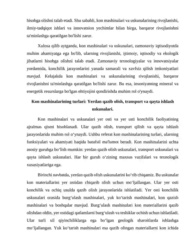Kon mashinalari va uskunalari 4