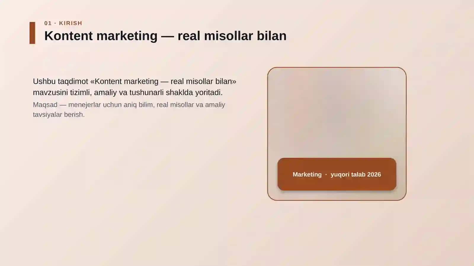 Kontent marketing — real misollar bilan 4