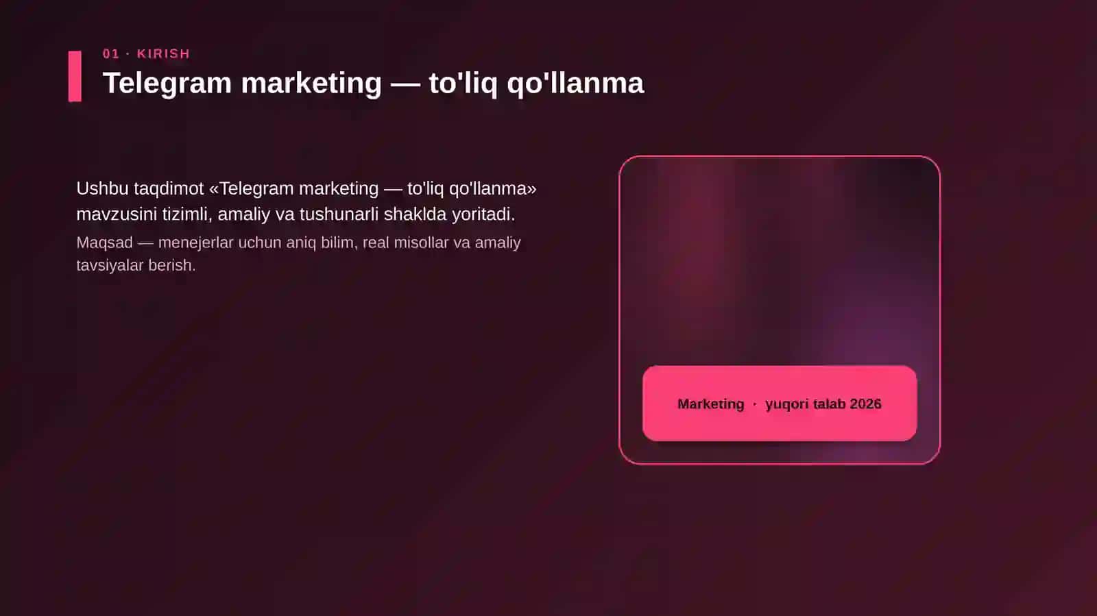 Telegram marketing — to'liq qo'llanma 4