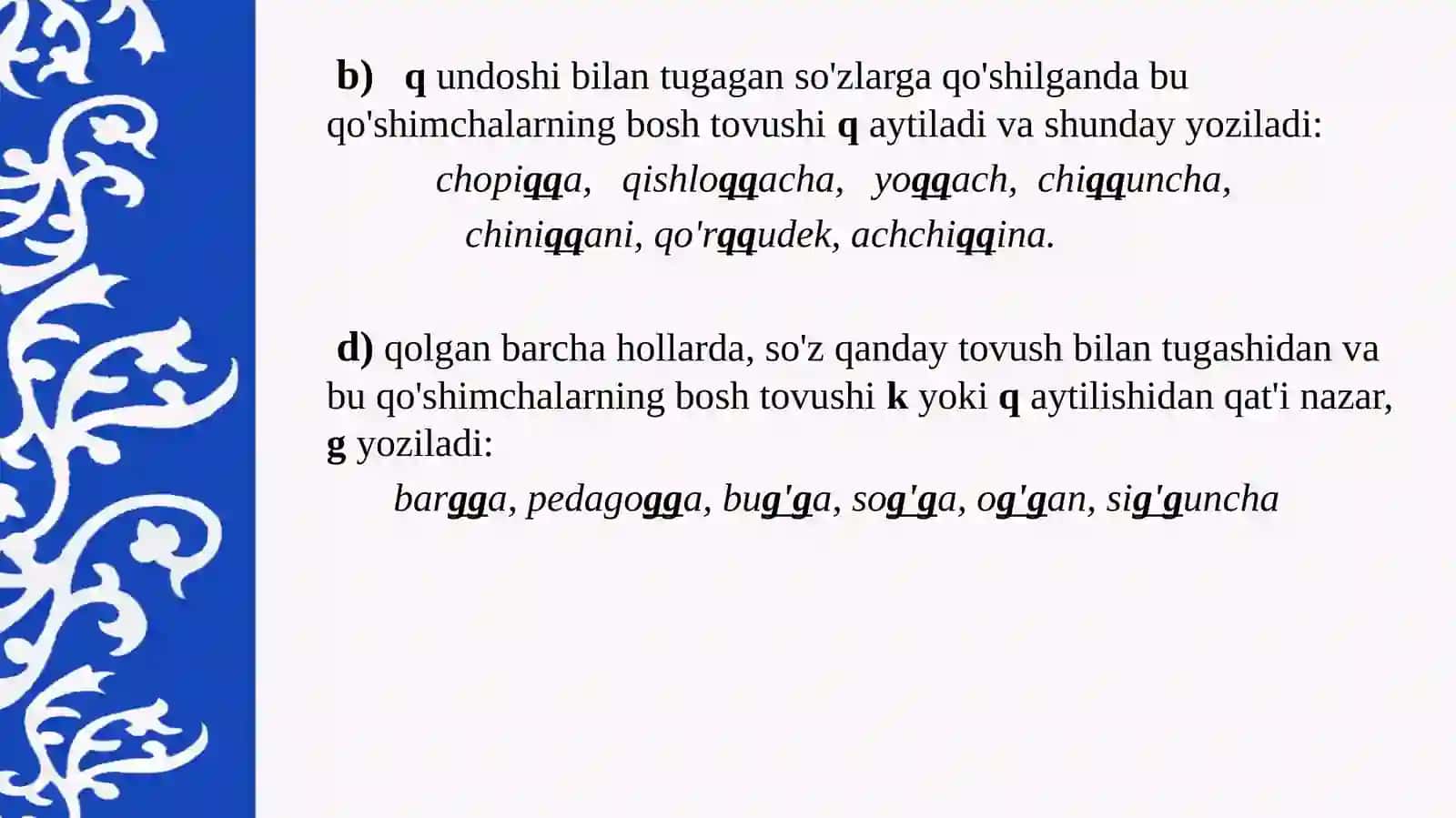 Asos va qoʻshimchalar imlosi 4
