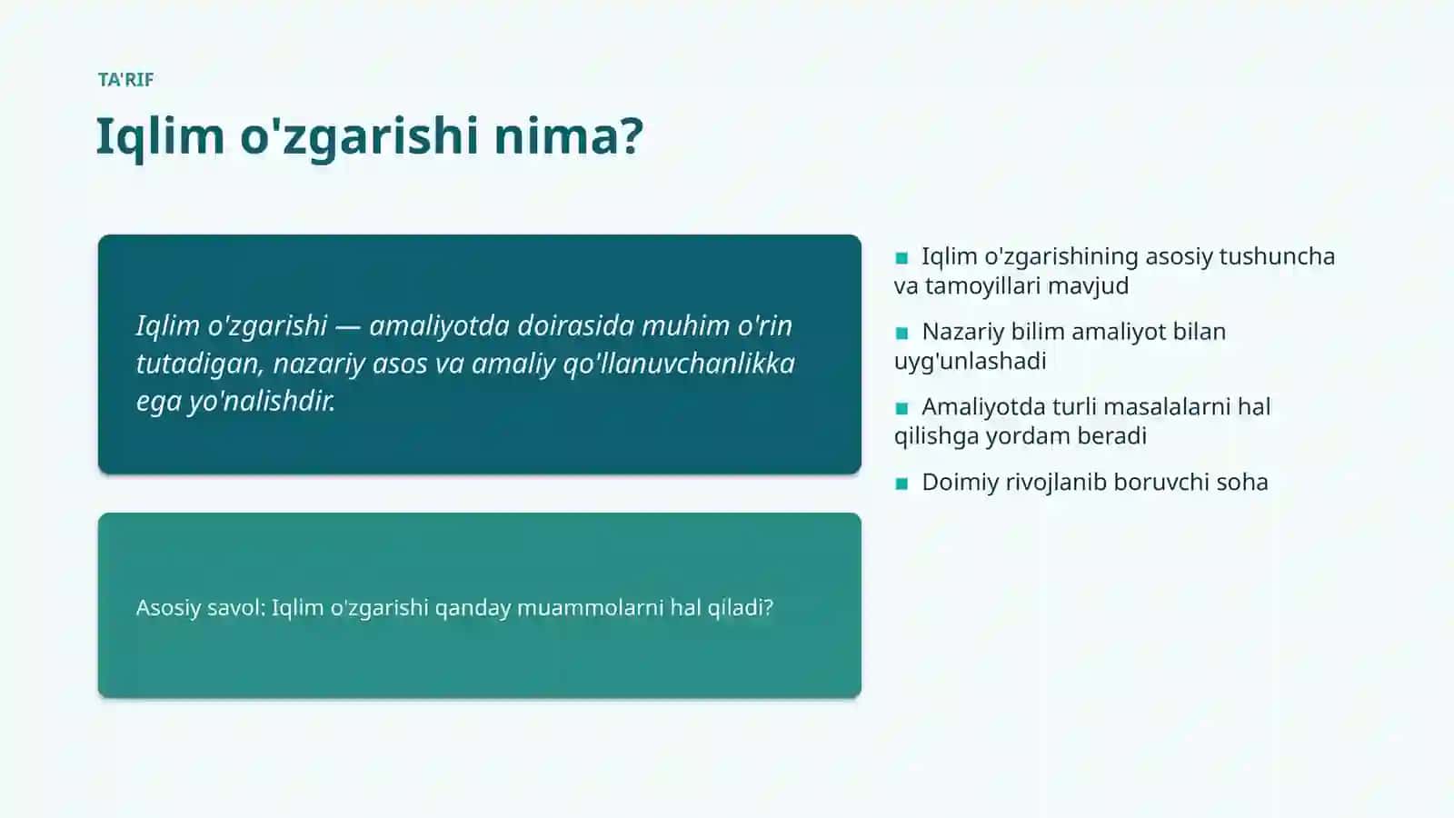 Iqlim o'zgarishi 4