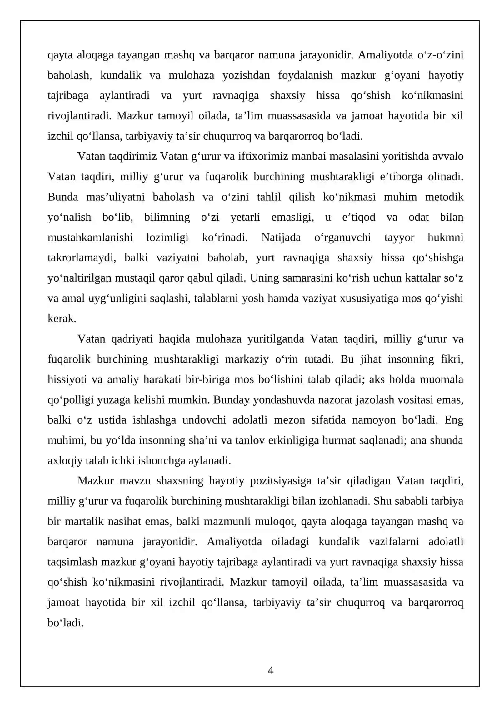 Vatan taqdirimiz Vatan g‘urur va iftixorimiz manbai 4
