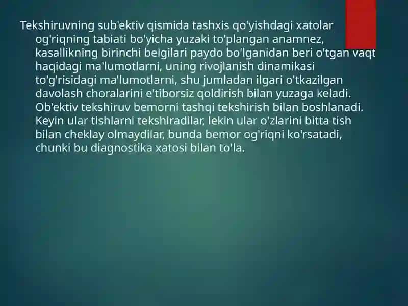 Endodontik Davolash Xatolar va Asoratlar 4