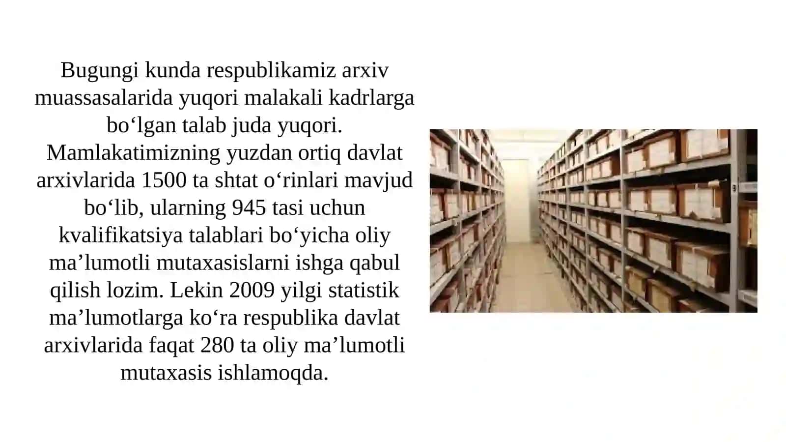 O’zbekistonda arxiv ishi sohasidagi islohotlar 4